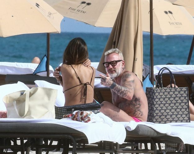 Gianluca Vacchi And Sharon Fonseca Enjoy A Romantic Day At The Beach In