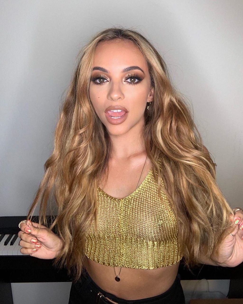 Jade Thirlwall Showed Her Nipples in a Sheer Top (2 Photos)