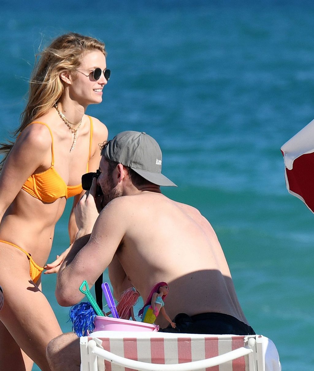 Kate Bock Wears an Orange Bikini on the Beach in Miami (39 Photos)