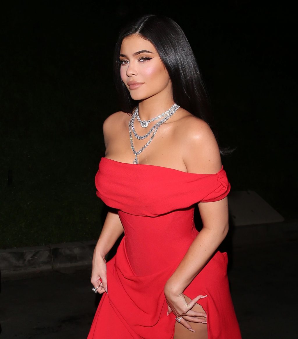 Kylie Jenner Looks Stunning In A Full Length Red Dress (14 Photos)