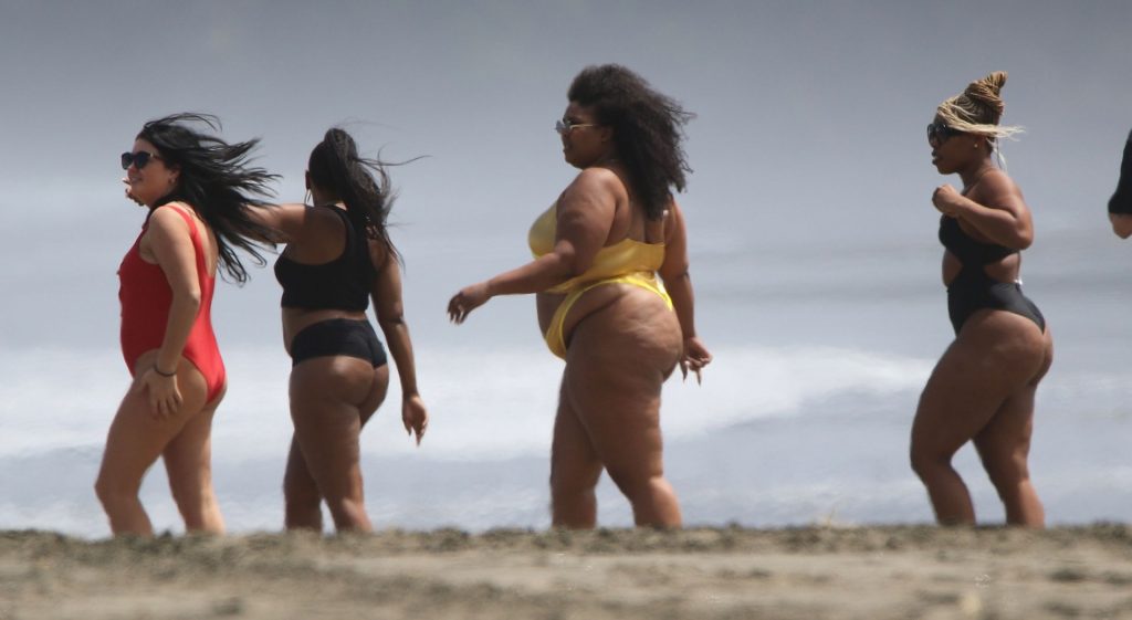 Lizzo Stands Out in a Gold Bikini in Auckland (36 Photos)