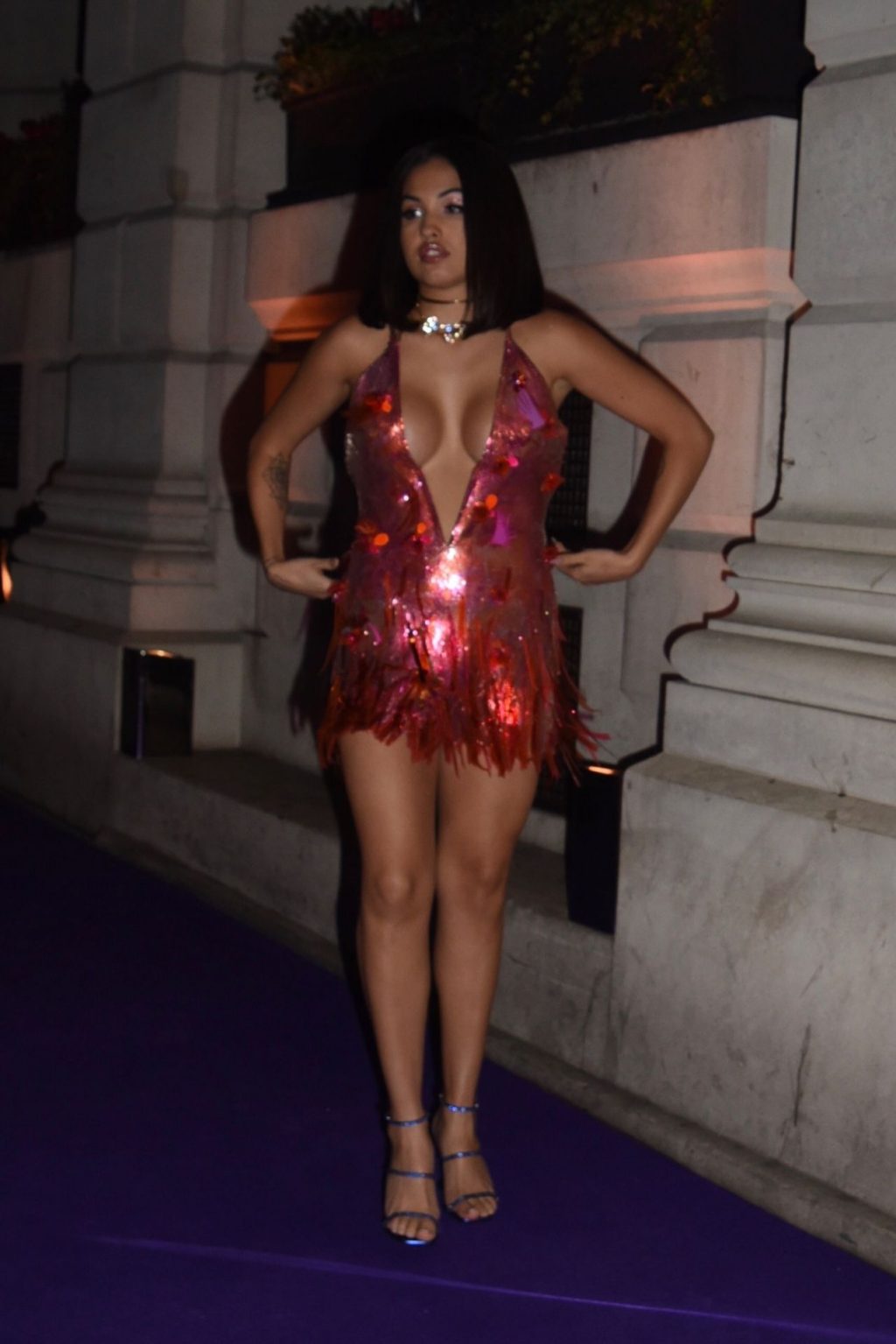Mabel is Sexy in a Red Dress as She Attends the Brit Awards Afterparty (19 Photos)