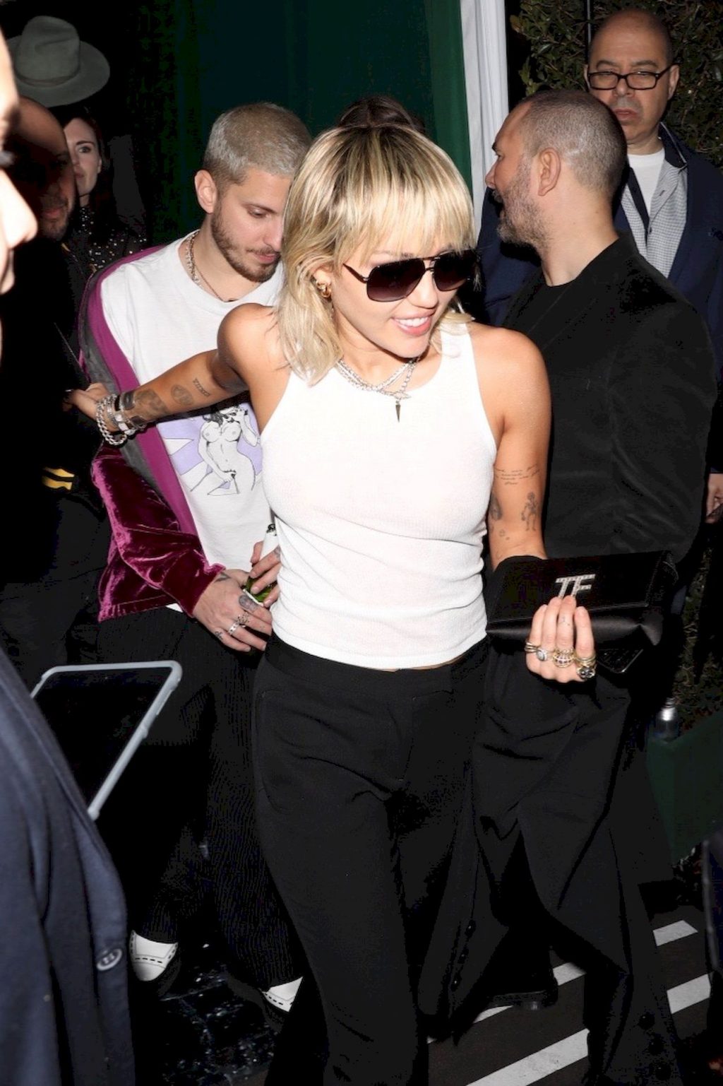 Miley Cyrus Leaves Chateau Marmont Wearing a Plain White Tank Top (30 Photos)