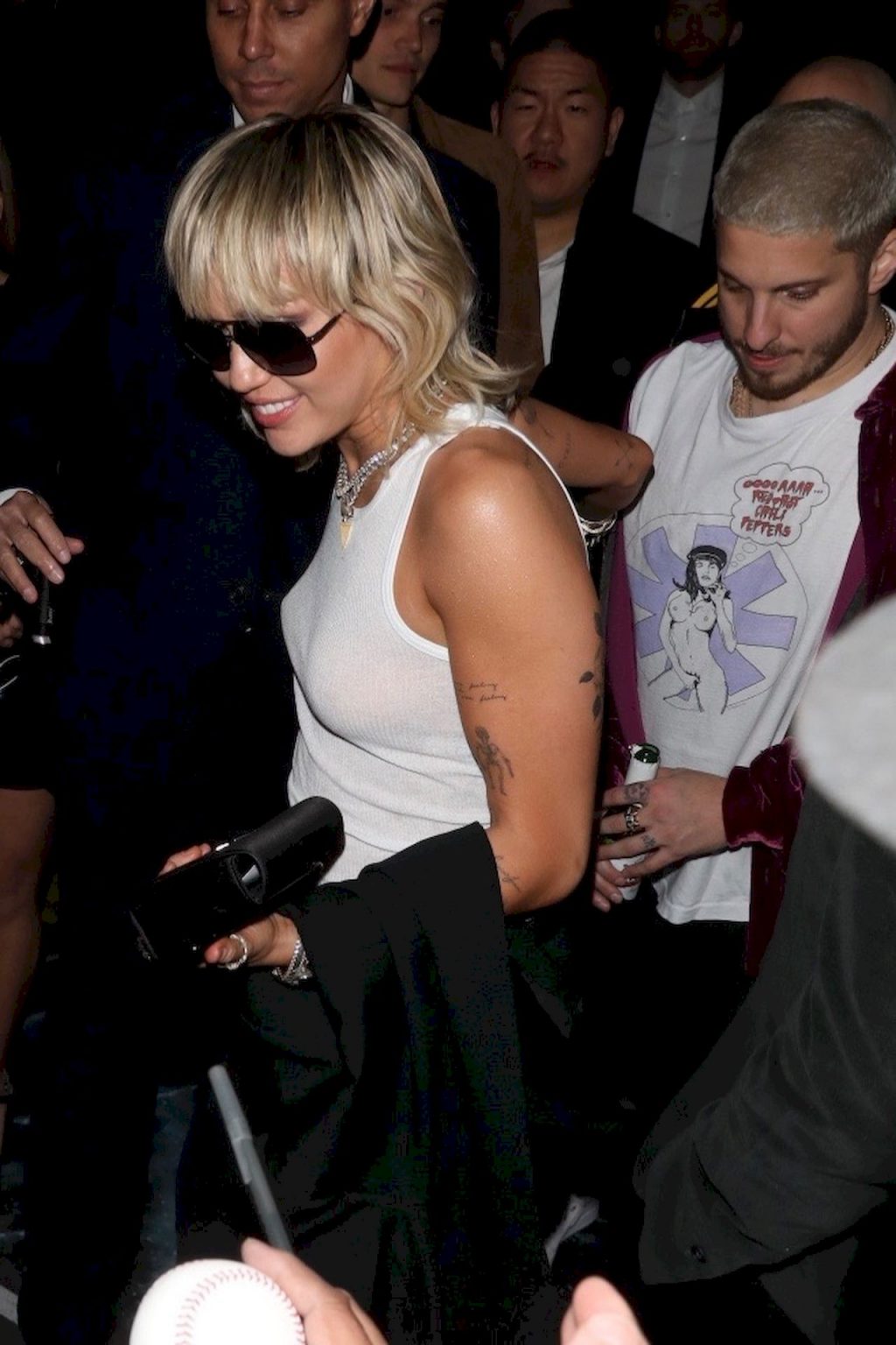 Miley Cyrus Leaves Chateau Marmont Wearing a Plain White Tank Top (30 Photos)