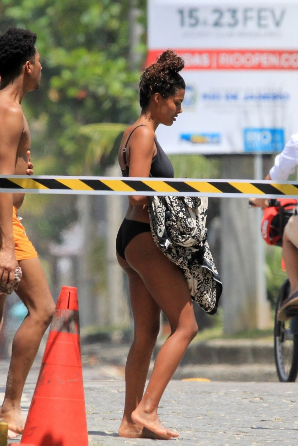 Tina Kunakey Enjoys the Rio Sunshine in a Sexy Black Bikini (27 Photos)