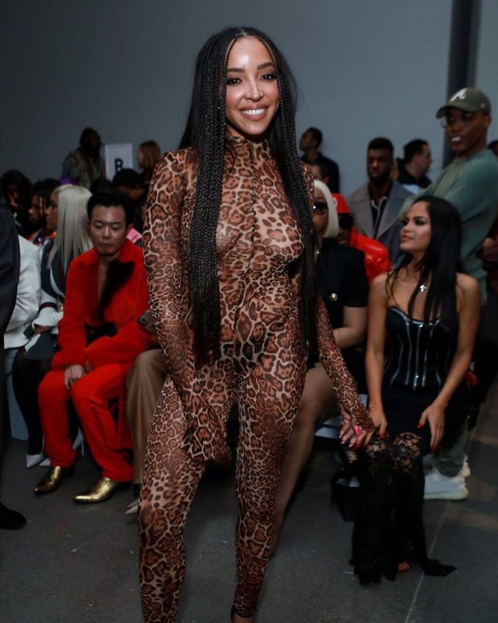 Tinashe Shows Off Her Tits at the NYFW 2020: LaQuan Smith Fashion Show (13 Photos)