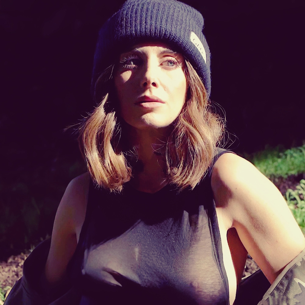 Alison Brie Poses Braless Showing Her Boobs in a See-Through Top for Basic Magazine (9 Pics + GIF &amp; Video)