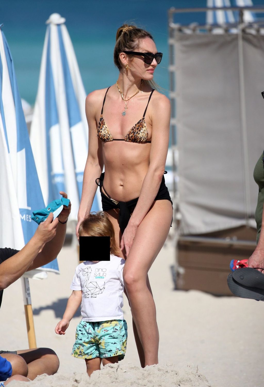 Candice Swanepoel &amp; Lais Ribeiro Both Wear Tiny Leopard Print Bikinis on the Beach in Miami (69 Photos)