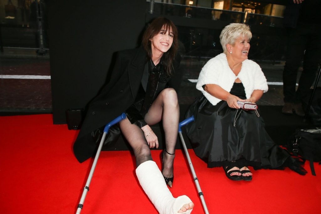 Charlotte Gainsbourg Shows Her Tits and Injured Leg at the 2020 Cesar Film Awards (74 Photos)