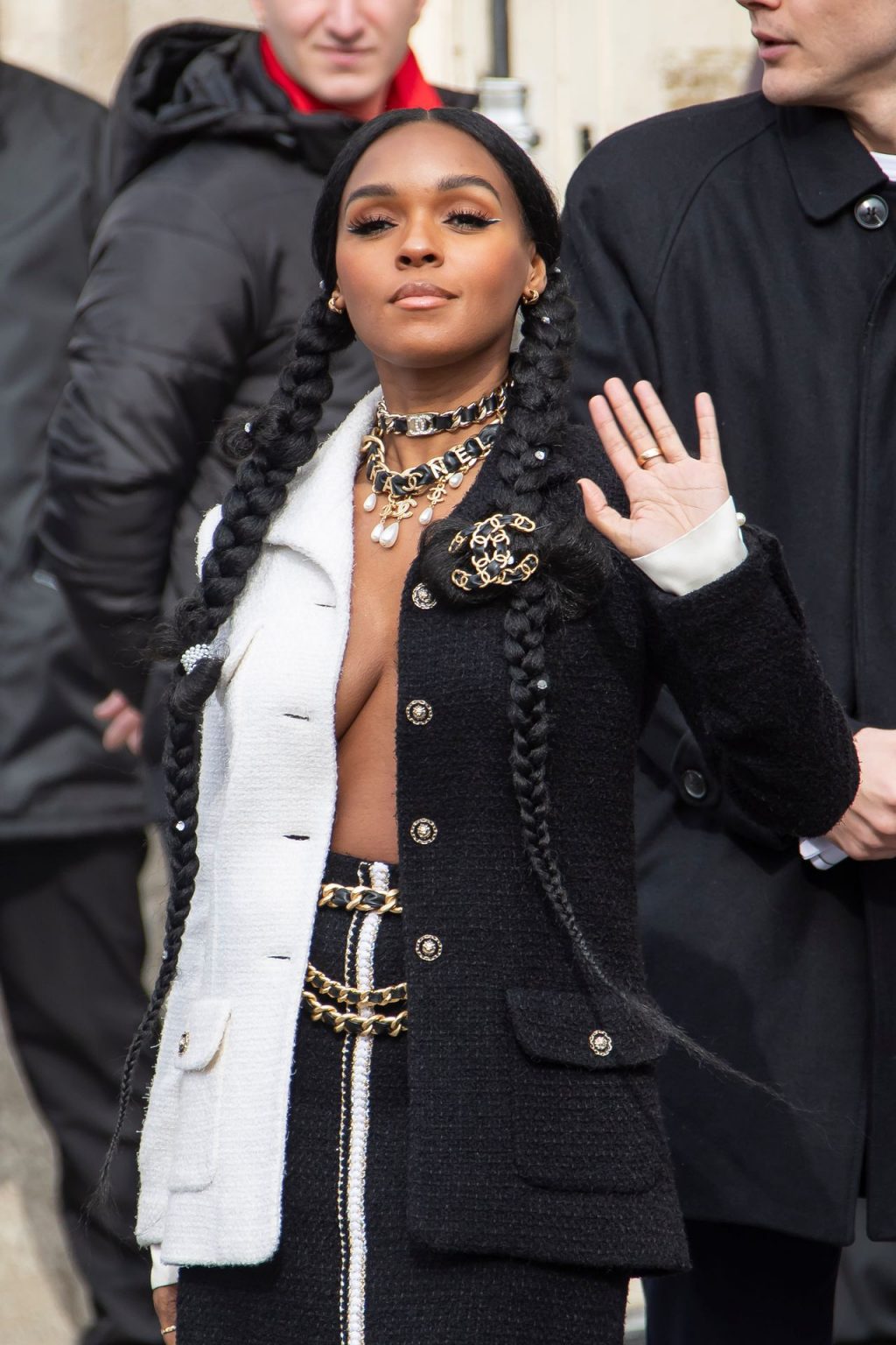 Janelle Monae Shows Her Tits at the Chanel Show (54 Photos)