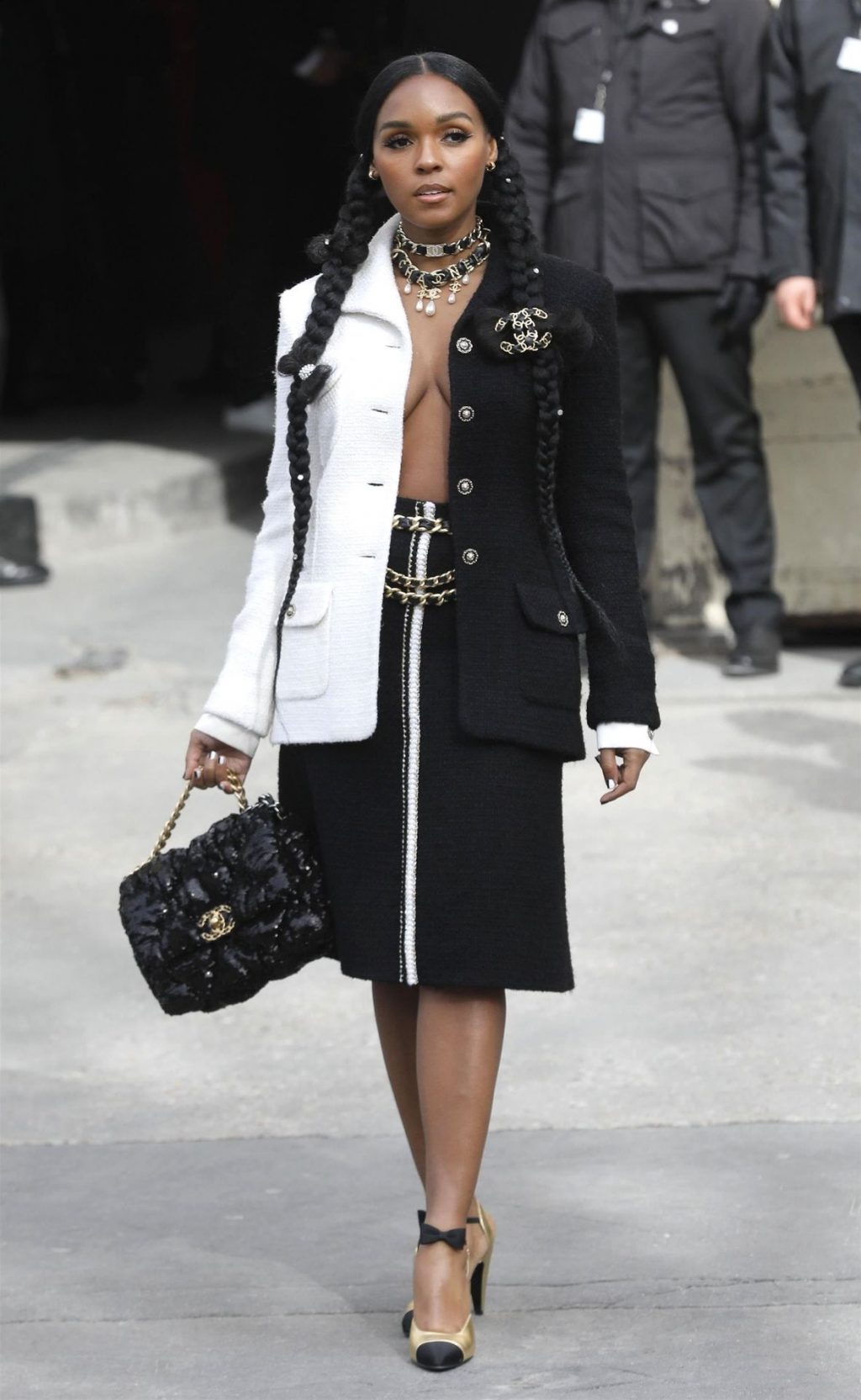 Janelle Monae Shows Her Tits at the Chanel Show (54 Photos)