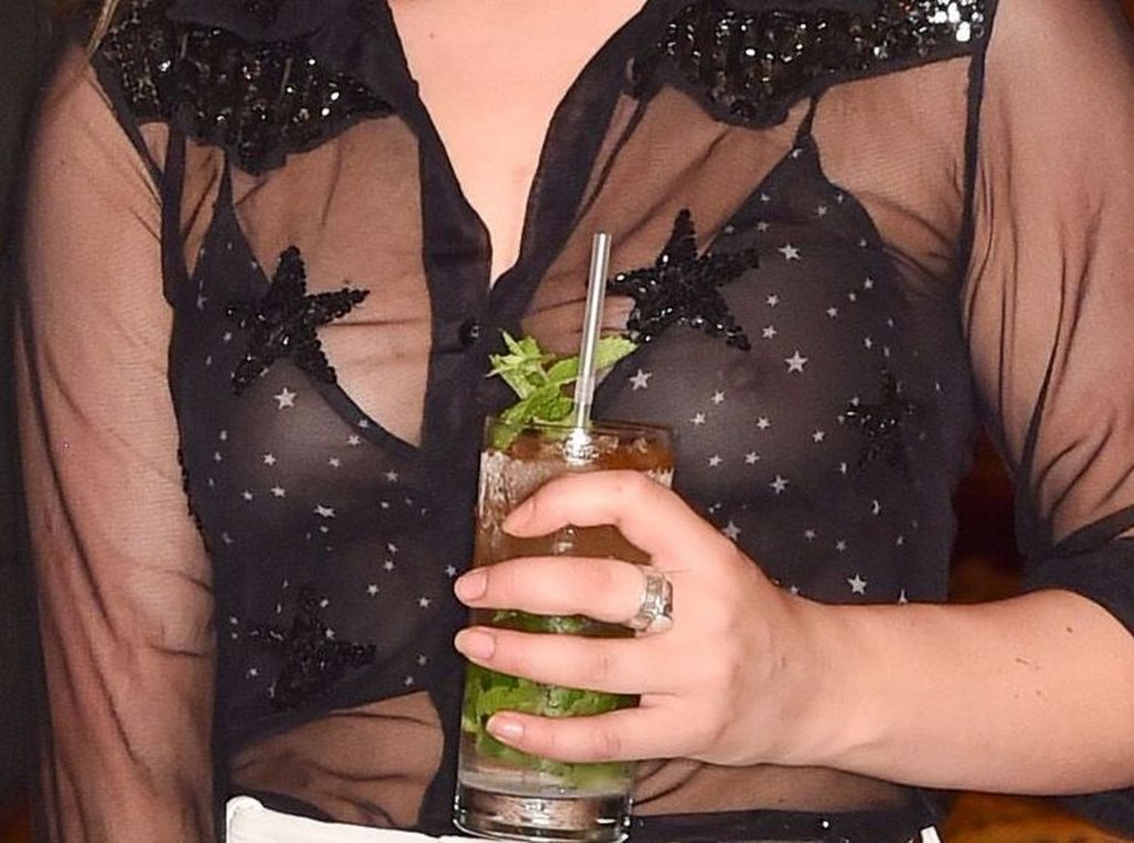 Maisie Mould Looks Pretty in a See-Through Bra at the VieLoco Launch Party (3 Photos)