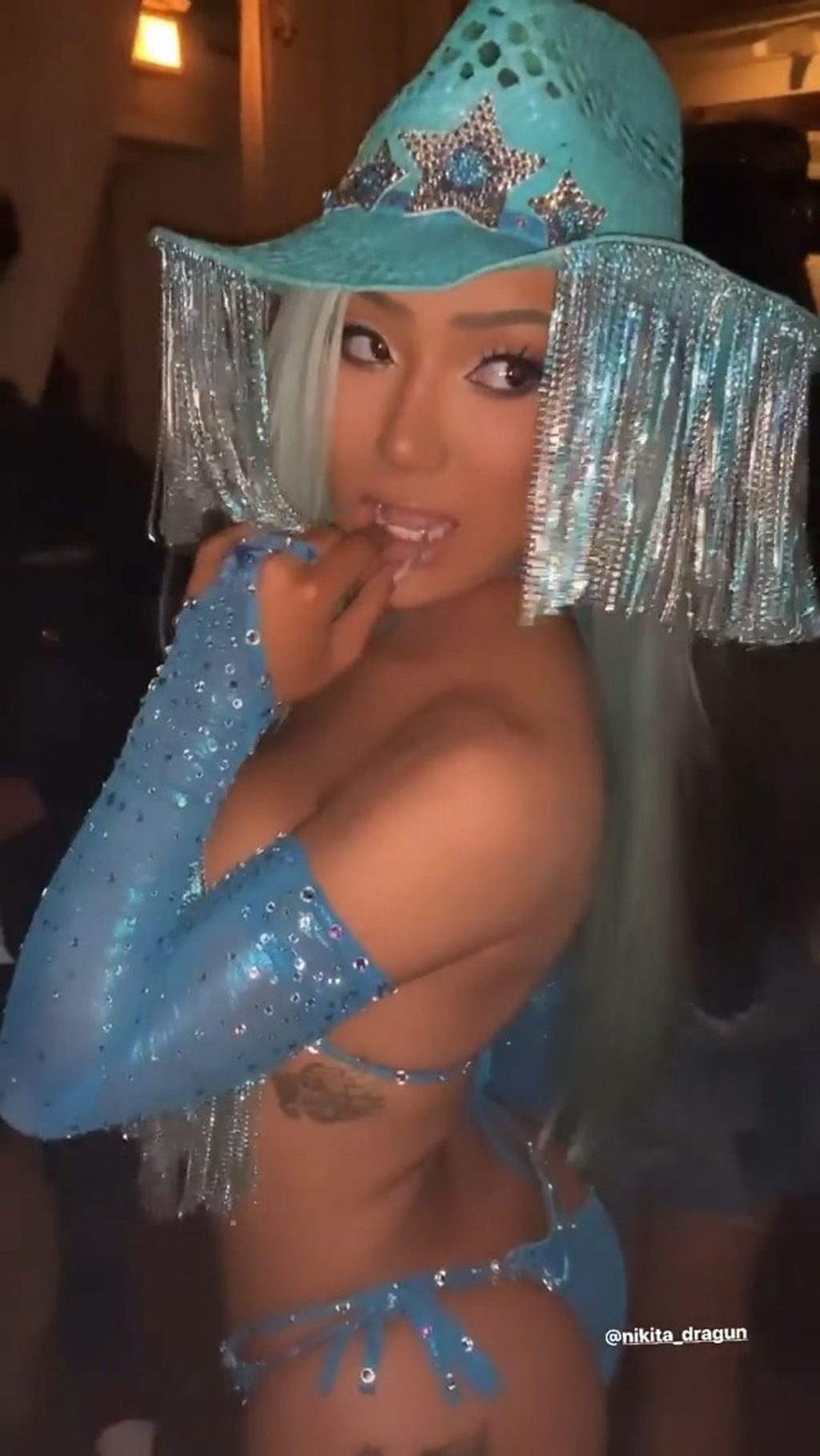 Nikita Dragun Shows Off All Her Assets While Rocking All Blue Arriving at Madison Beer’s 21st Birthday (28 Photos + Videos)