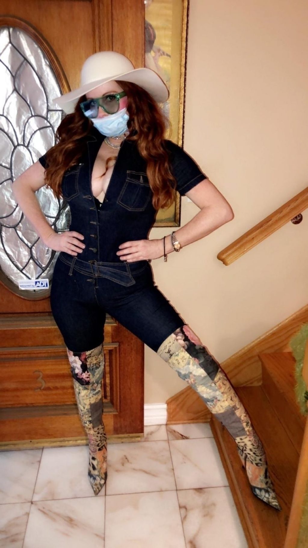 Phoebe Price Poses for Photos in her Coronavirus Mask (21 Photos)