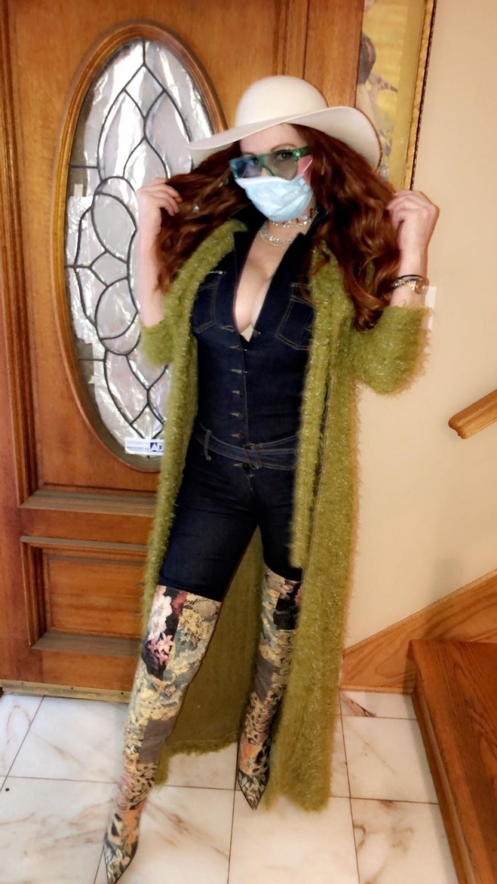 Phoebe Price Poses for Photos in her Coronavirus Mask (21 Photos)