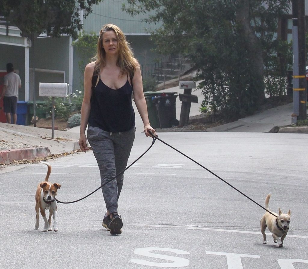 Alicia Silverstone Goes Braless While Walking with Her Dogs (37 Photos)
