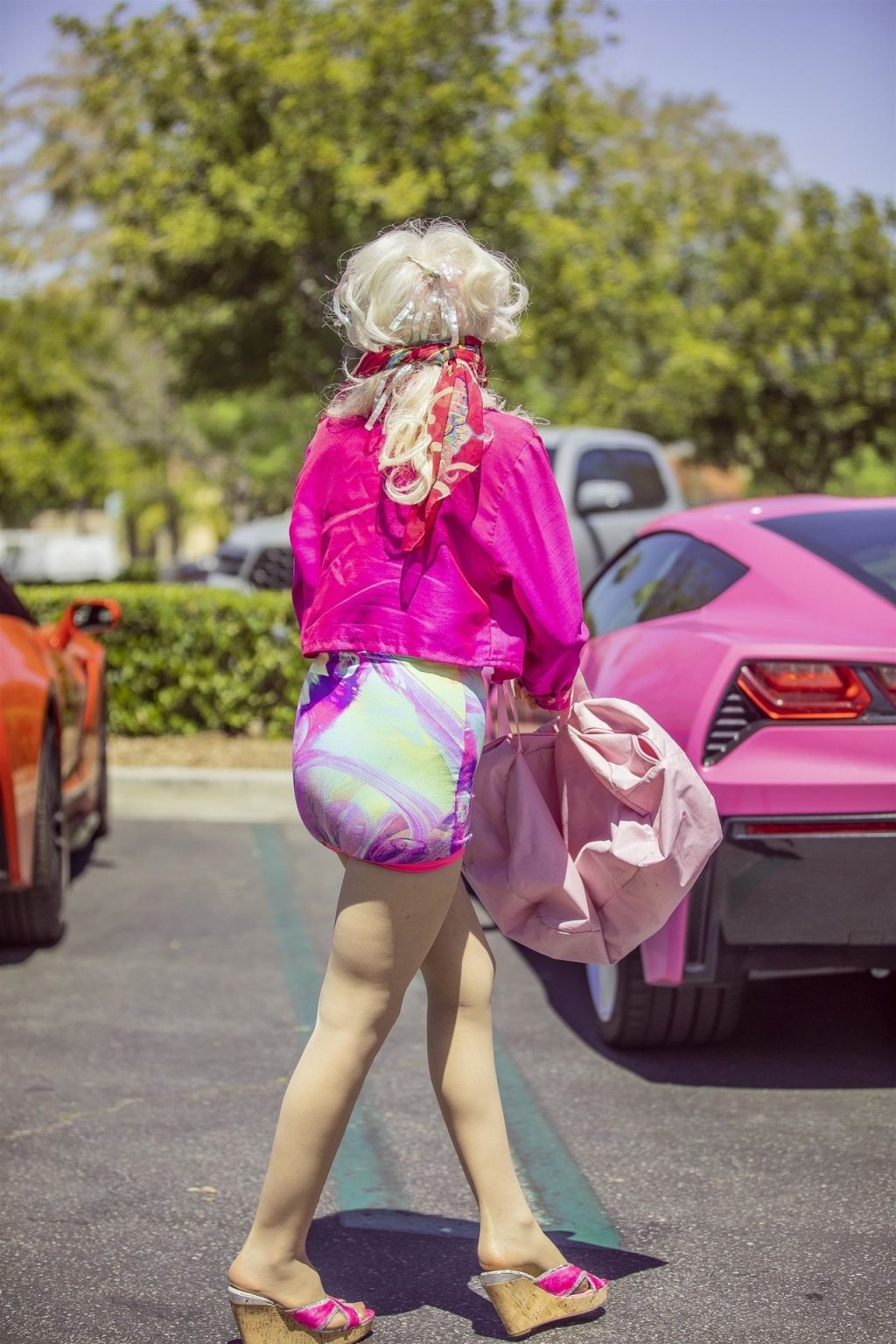 L.A. Icon Angelyne Picks Up Groceries in Calabasas (48 Photos)