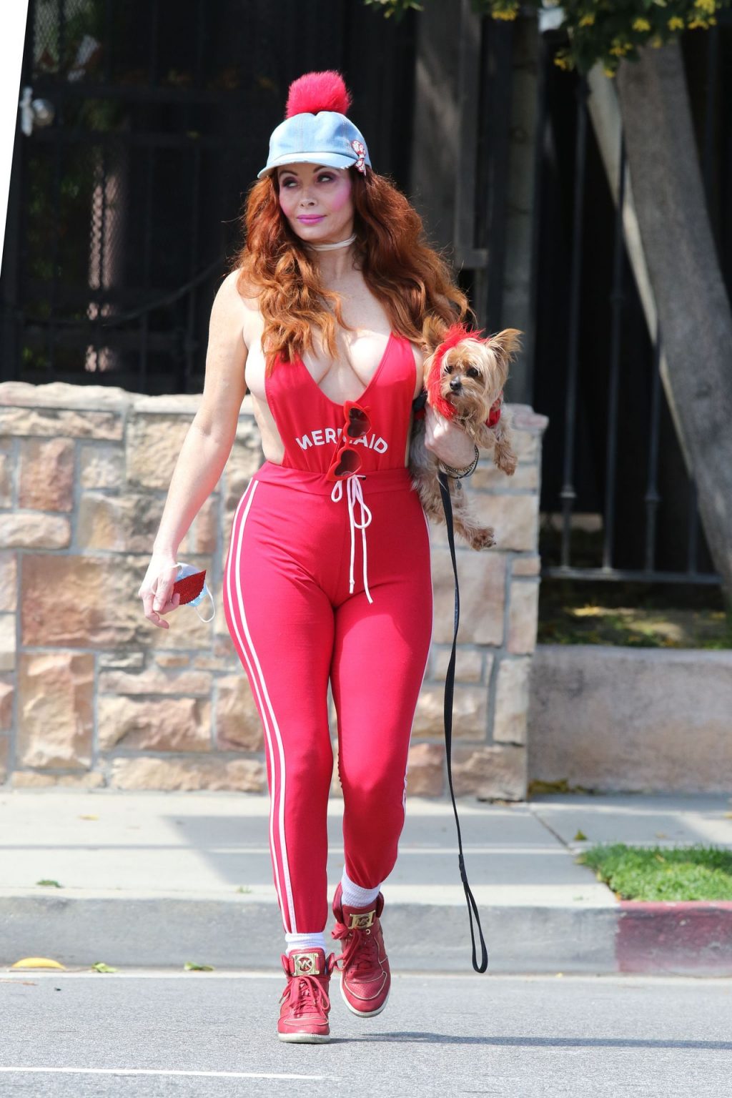Busty Phoebe Price Walks Her Dog in Los Angeles (18 Photos)