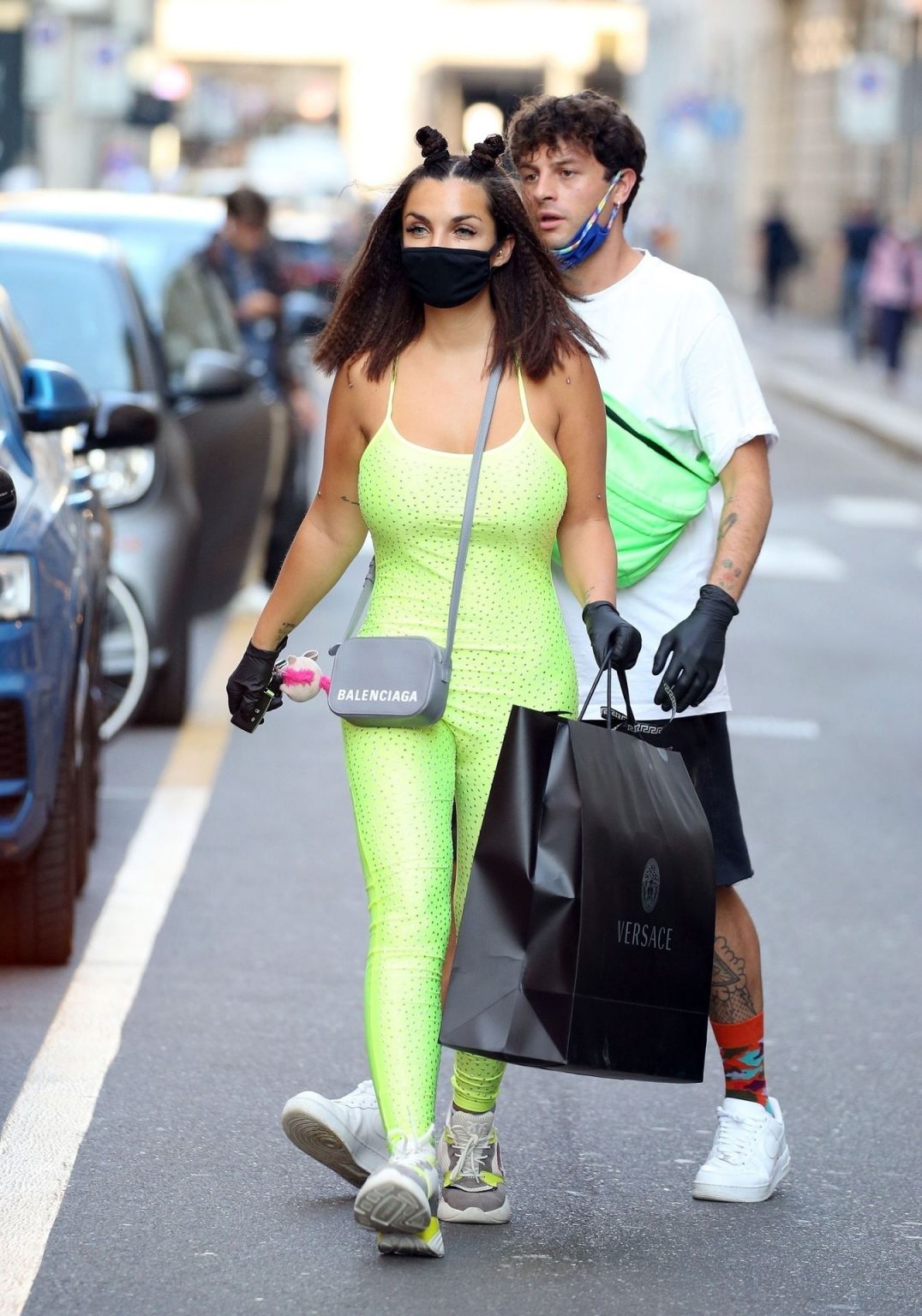 Elettra Lamborghini Shows Her Curves At Versace Store In Milan 38