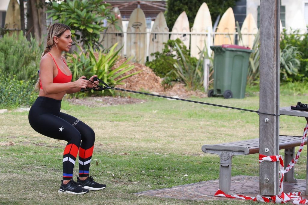 Kirralee Morris Was Pictured Working Out in a Park in North Bondi (82 Photos)