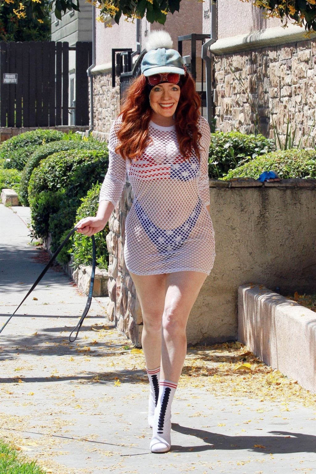 Phoebe Price Sports a Hillary Clinton Mask in Studio City (12 Photos)