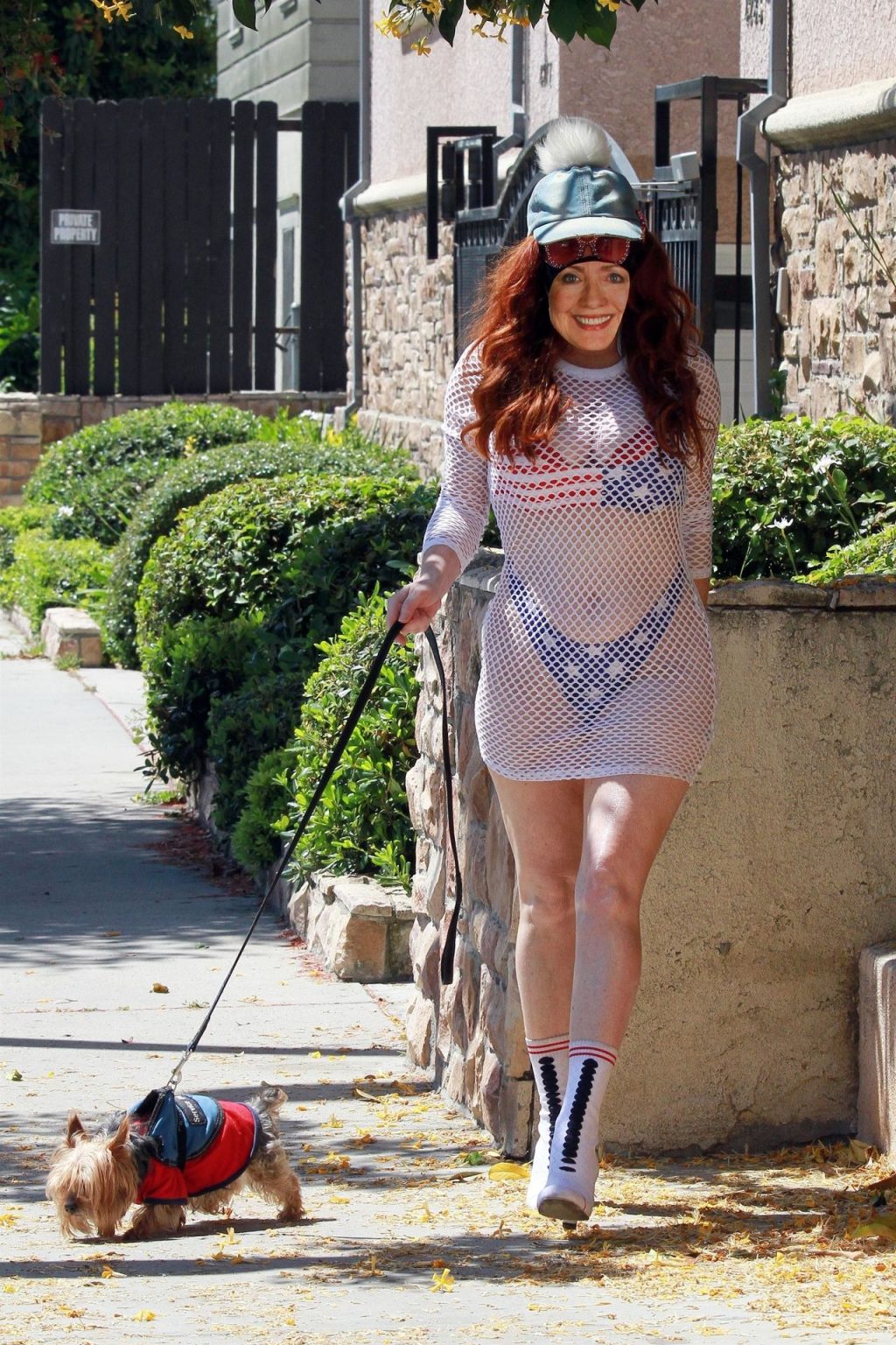 Phoebe Price Sports a Hillary Clinton Mask in Studio City (12 Photos)