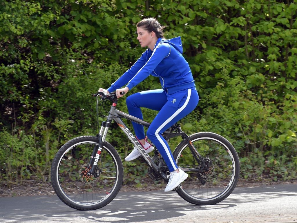 Rebecca Gormley Is Seen Out On a Bike Ride Before Walking Her Dog in Newcastle (23 Photos)
