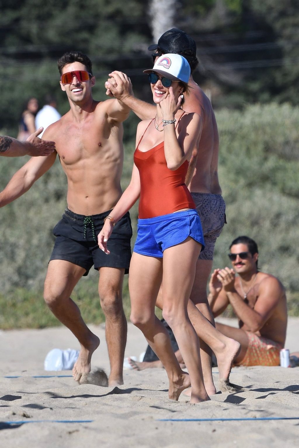 Alessandra Ambrosio Plays Volleyball at the Beach with Friends (70 Photos)