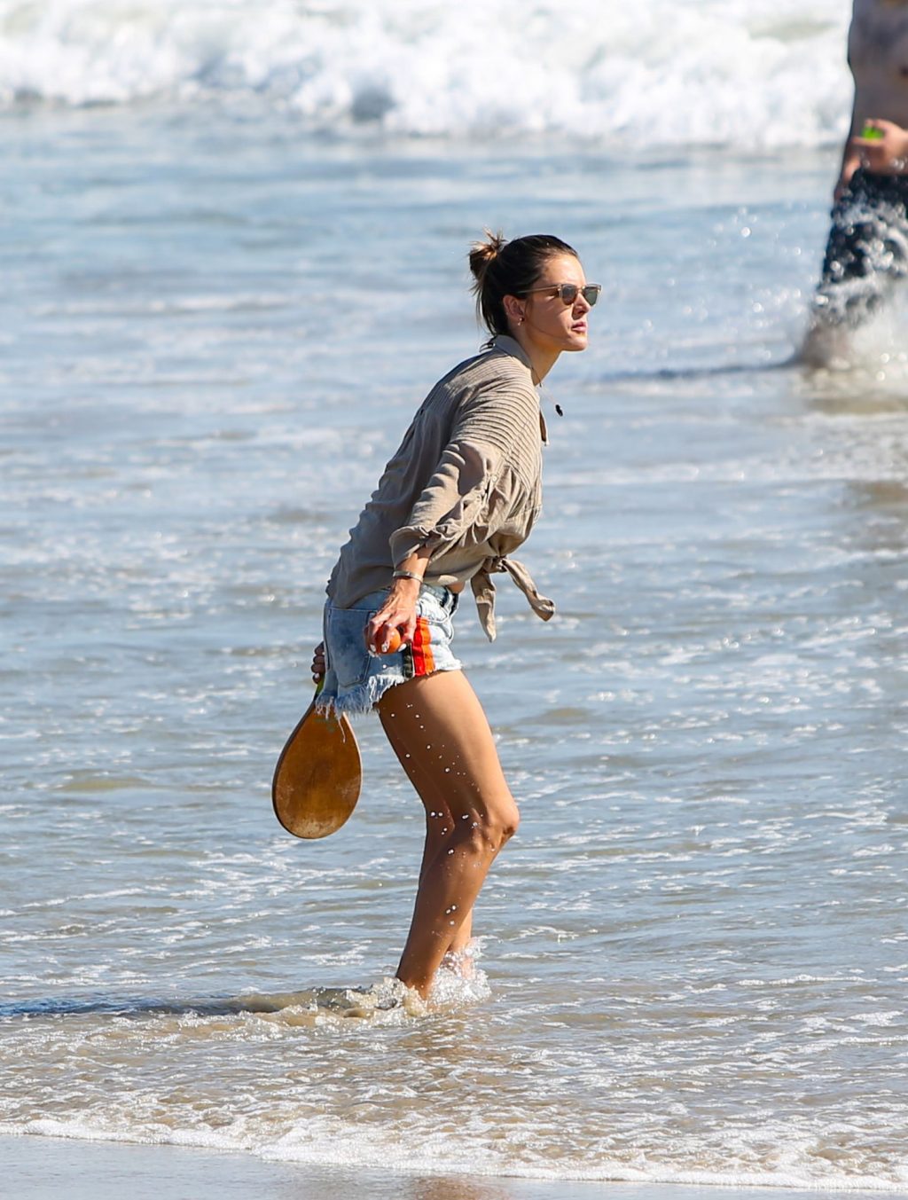 Alessandra Ambrosio Plays on the Beach (46 Photos)