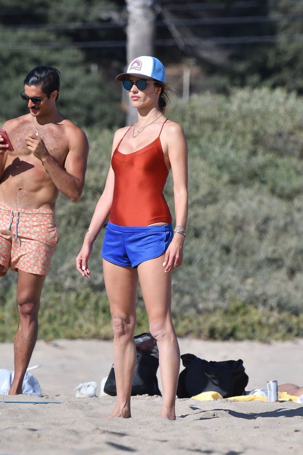 Alessandra Ambrosio Plays Volleyball at the Beach with Friends (70 Photos)