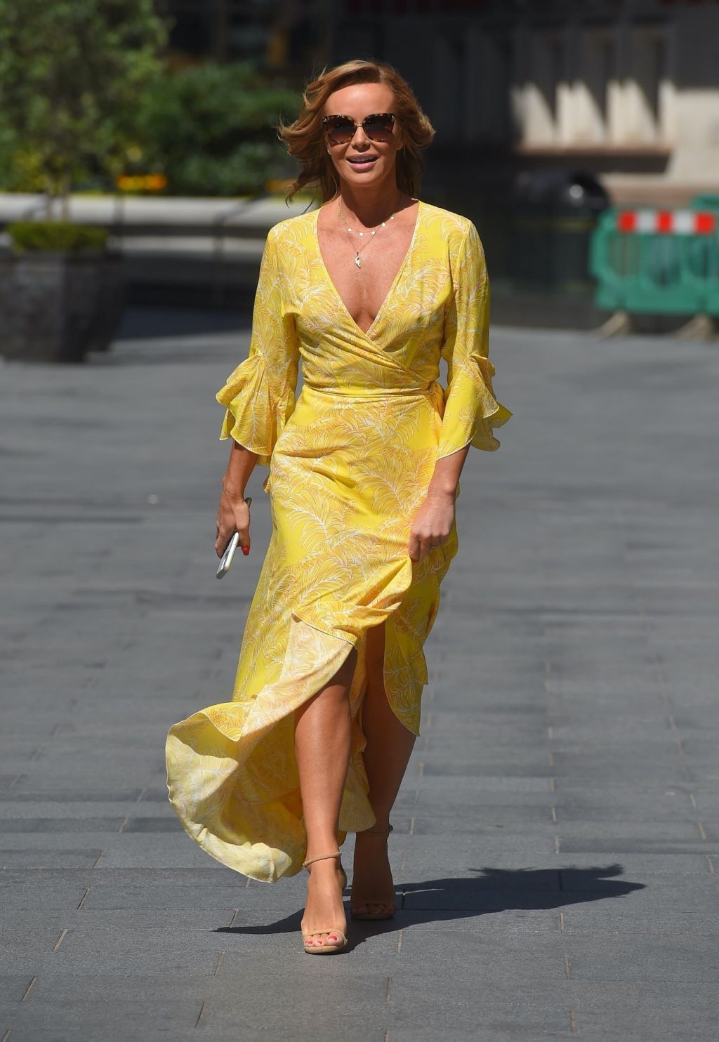 Amanda Holden Displays Her Pokies in a Yellow Dress (67 Photos)