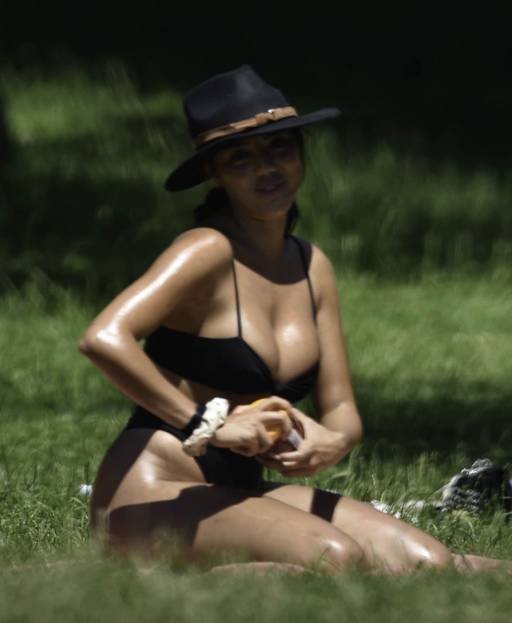 Arianna Ajtar Puts On Very Busty Display In a Black Bikini at Worsley Green (36 Photos)