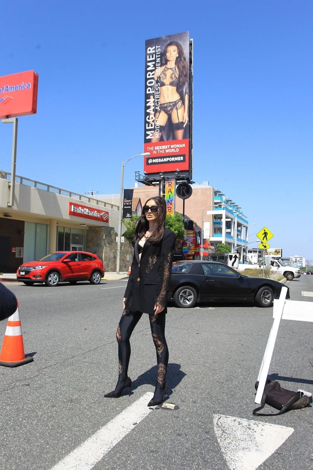 Megan Pormer Poses Up in Front of Her Maxim Billboard on Sunset (13 Photos)