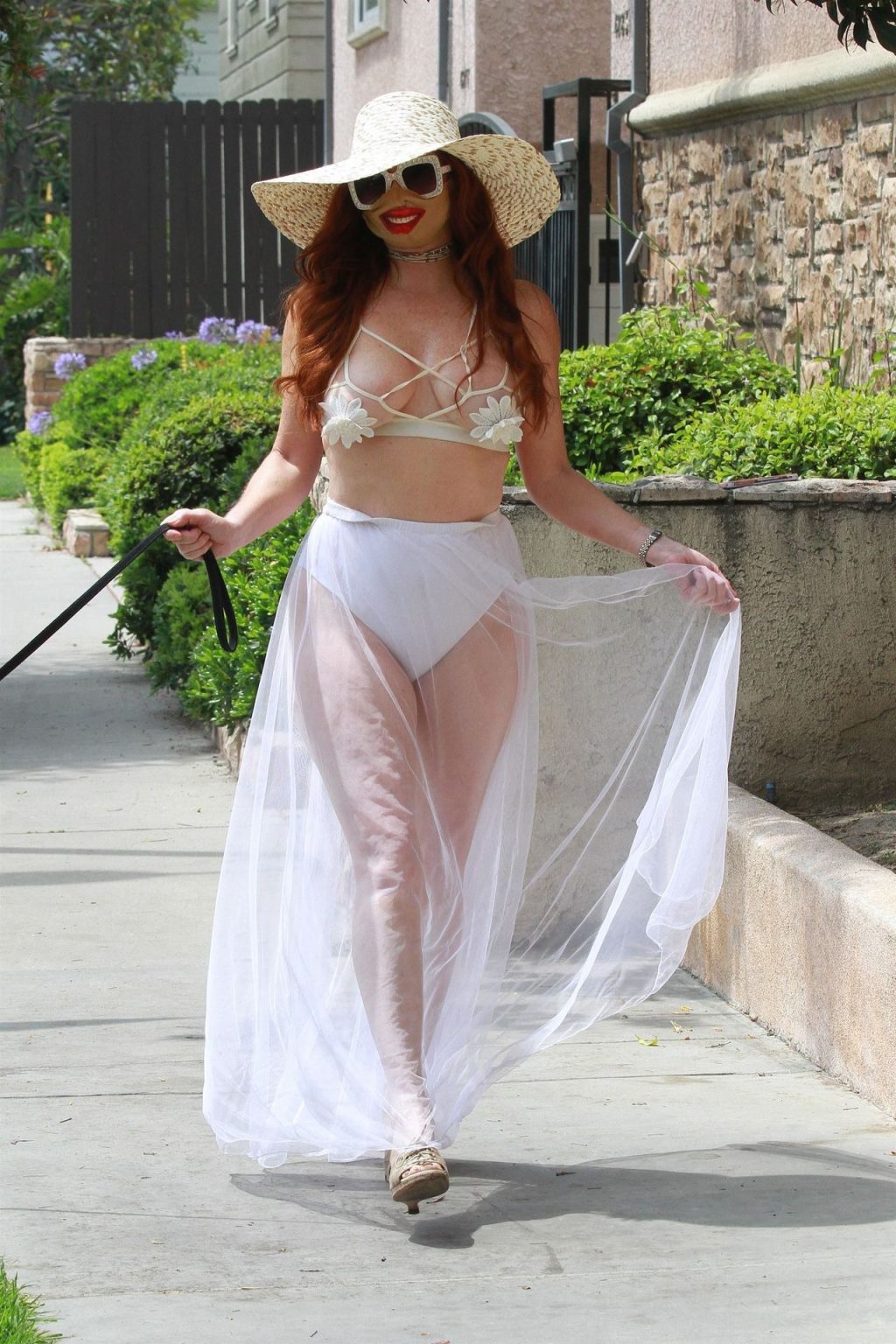 Hot Phoebe Price Poses in a White Dress in LA (53 Photos)