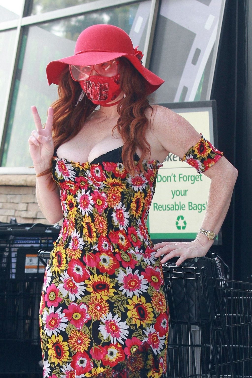 Phoebe Price Sanitizes Outside the Grocery Store (38 Photos)