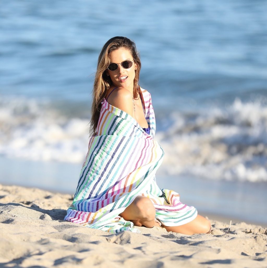 Alessandra Ambrosio Looks Gorgeous During a Golden Hour Beach Photoshoot (155 Photos)