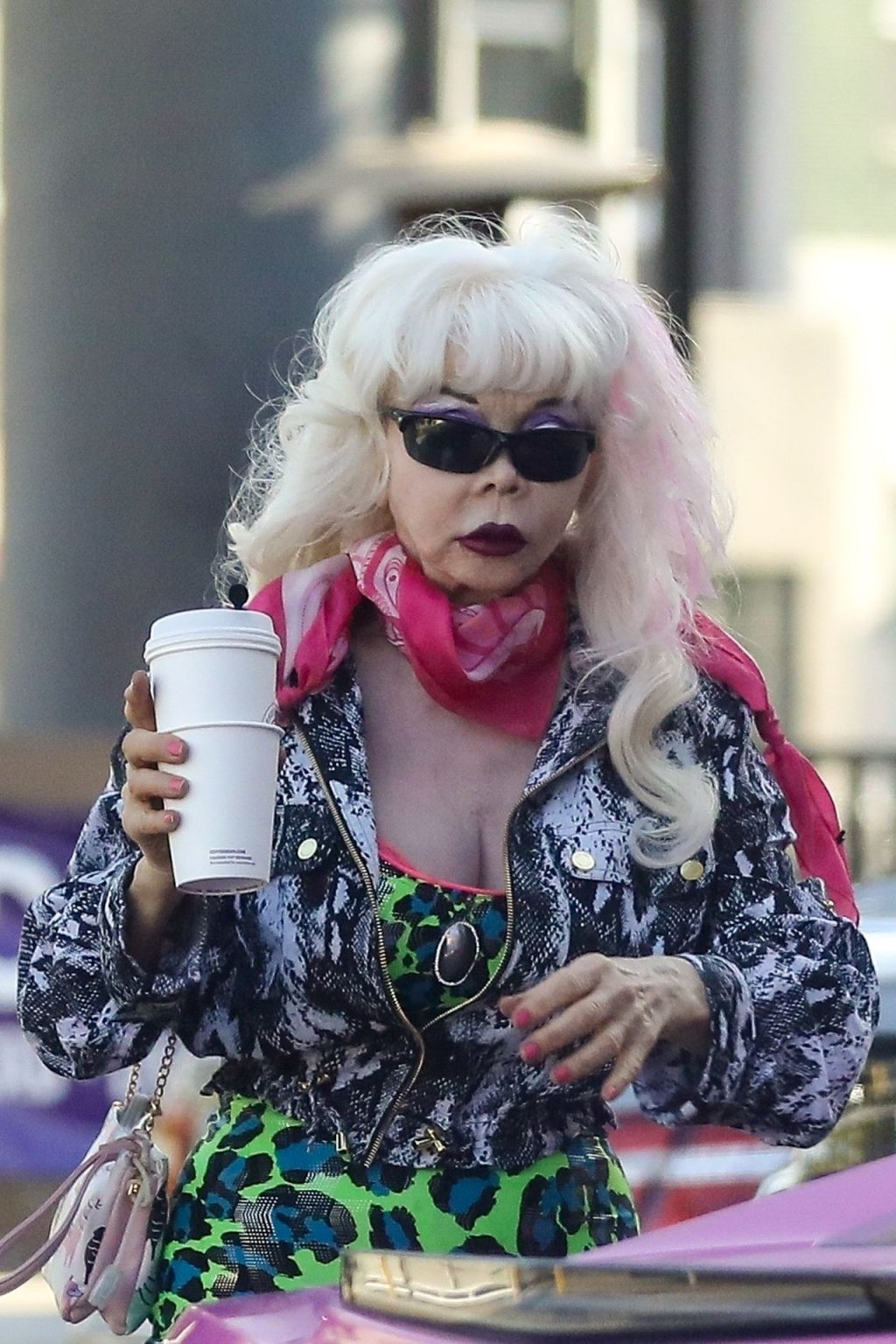 Angelyne Flashes Her “Roses” in WeHo (44 Photos)