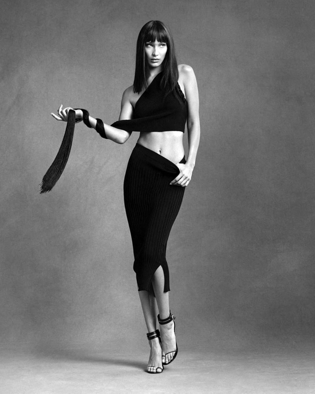 Bella Hadid Poses for Helmut Lang’s Fall 2020 Black &amp; White Campaign (5 Photos)