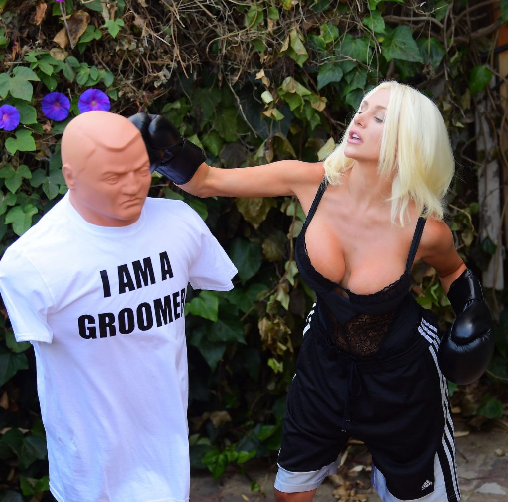 Courtney Stodden Takes Shots at Her Ex Doug Hutchinson Punching and Kicking a Dummy (17 Photos)