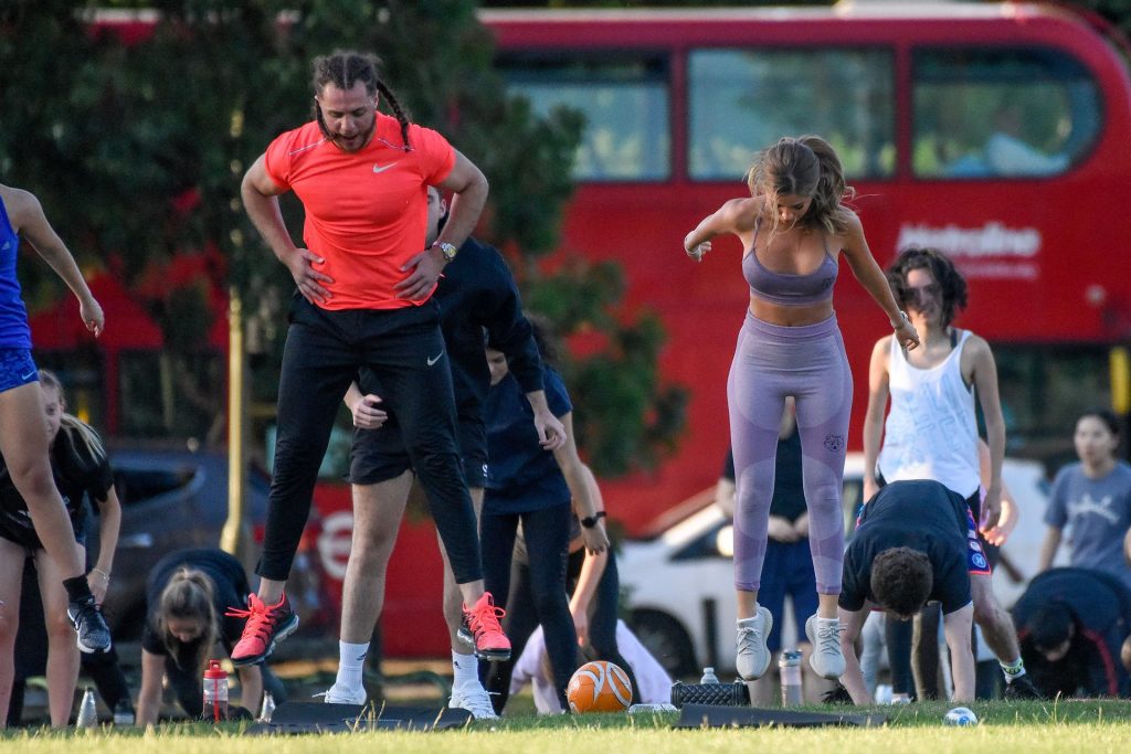 Georgia Steel Is Pictured Working Up a Sweat in One of the Largest Outdoor Fitness Classes in the UK (77 Photos)