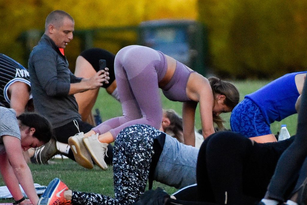 Georgia Steel Is Pictured Working Up a Sweat in One of the Largest Outdoor Fitness Classes in the UK (77 Photos)