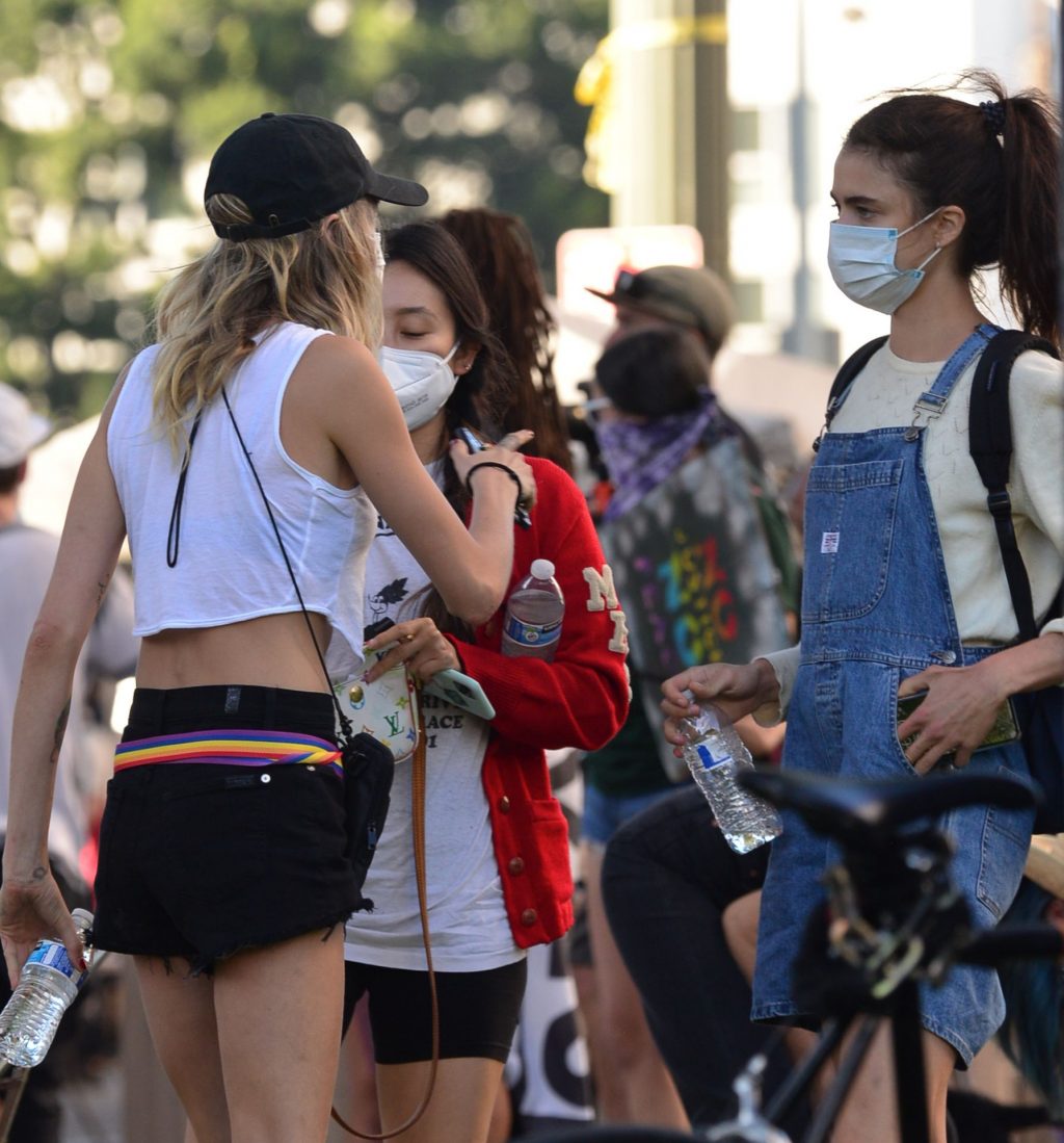 Kaia Gerber &amp; Cara Delevingne Get a Bit Close as They Attend a BLM Protest in LA (35 Photos)