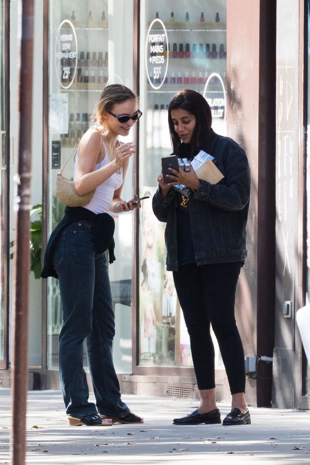 Braless Lily-Rose Depp Meets Leila Bekhti in Paris (39 Photos)