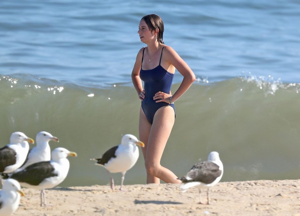 Maya Hawke Shows Off Her Wet Tits on the Beach (40 New Photos)
