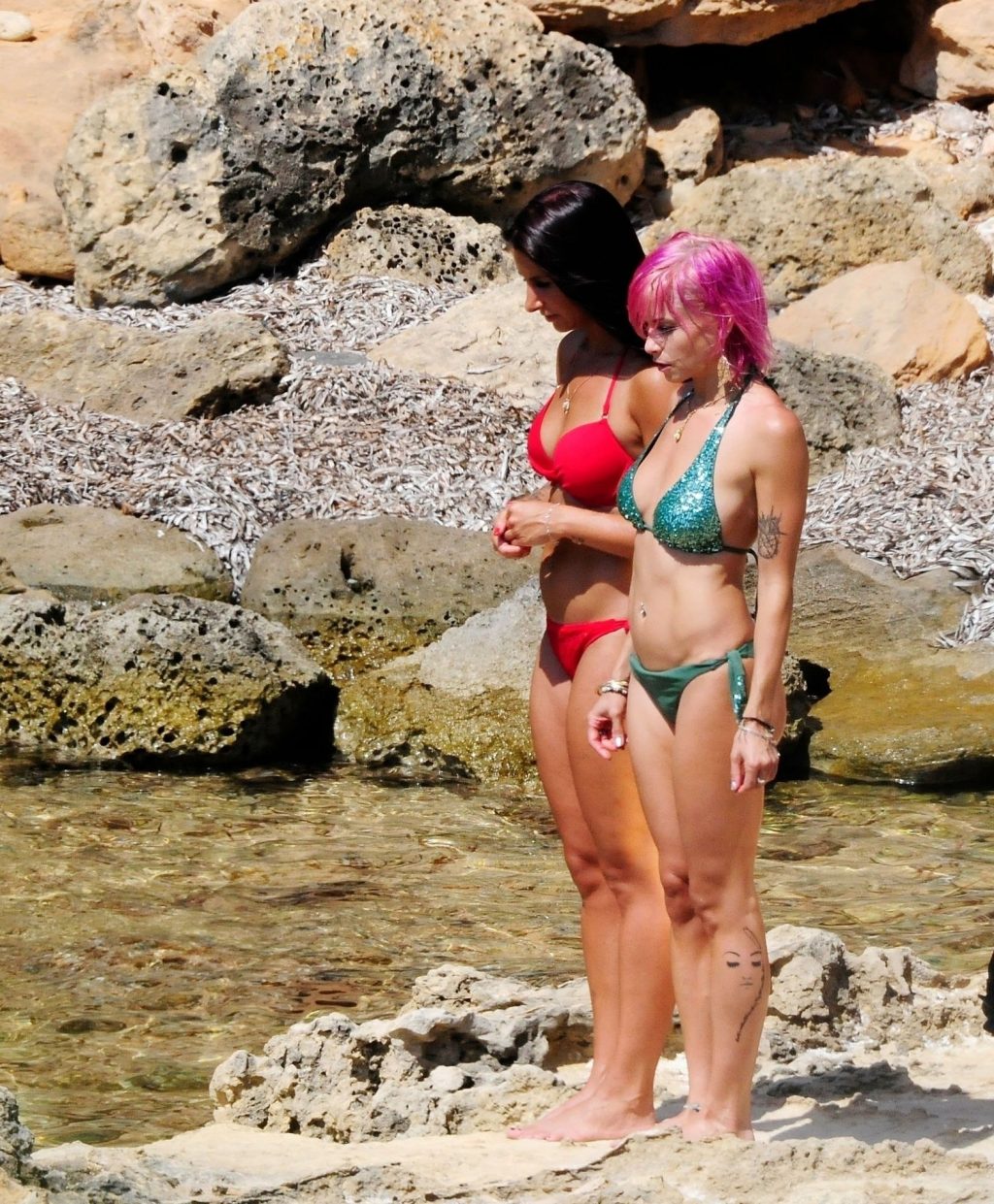 Leaked barbara opsomer sunbathing topless on a beach
