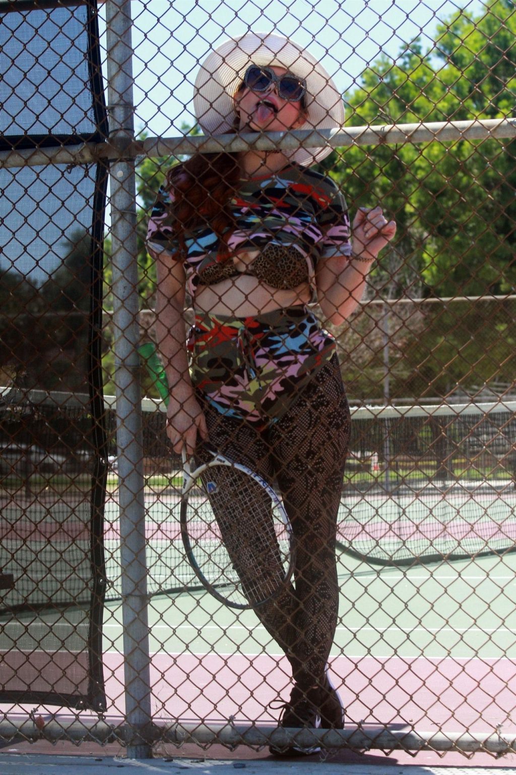 Busty Phoebe Price Is Seen Having a Lesson with Her Tennis Coach (46 Photos)