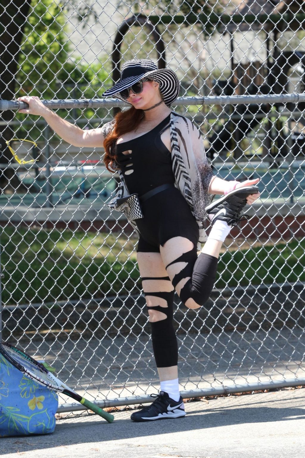 Phoebe Price Attends Tennis Practice in Ripped Up Leggings at the Park (45 Photos)