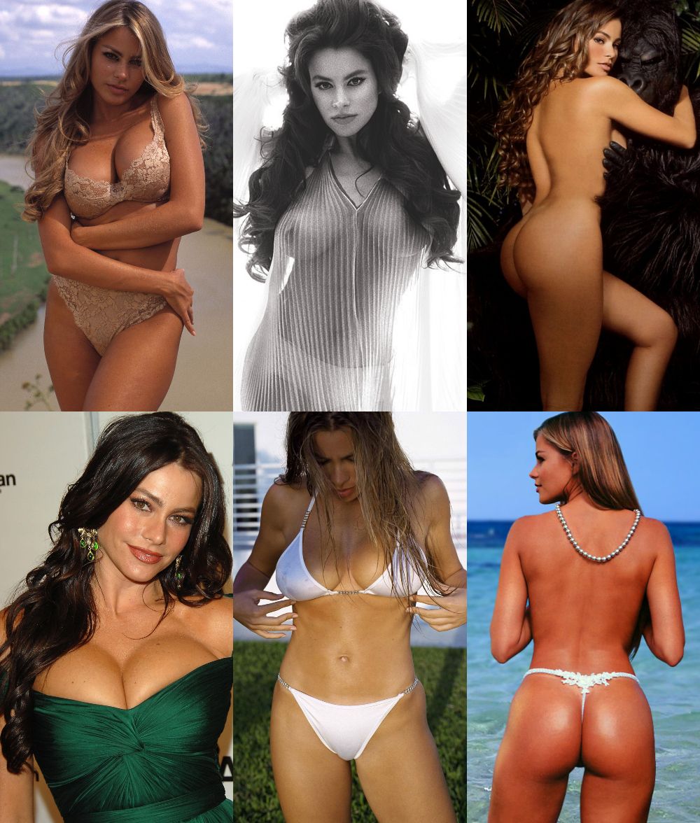 Sofia Vergara Nude & Sexy (1 Collage Photo) .