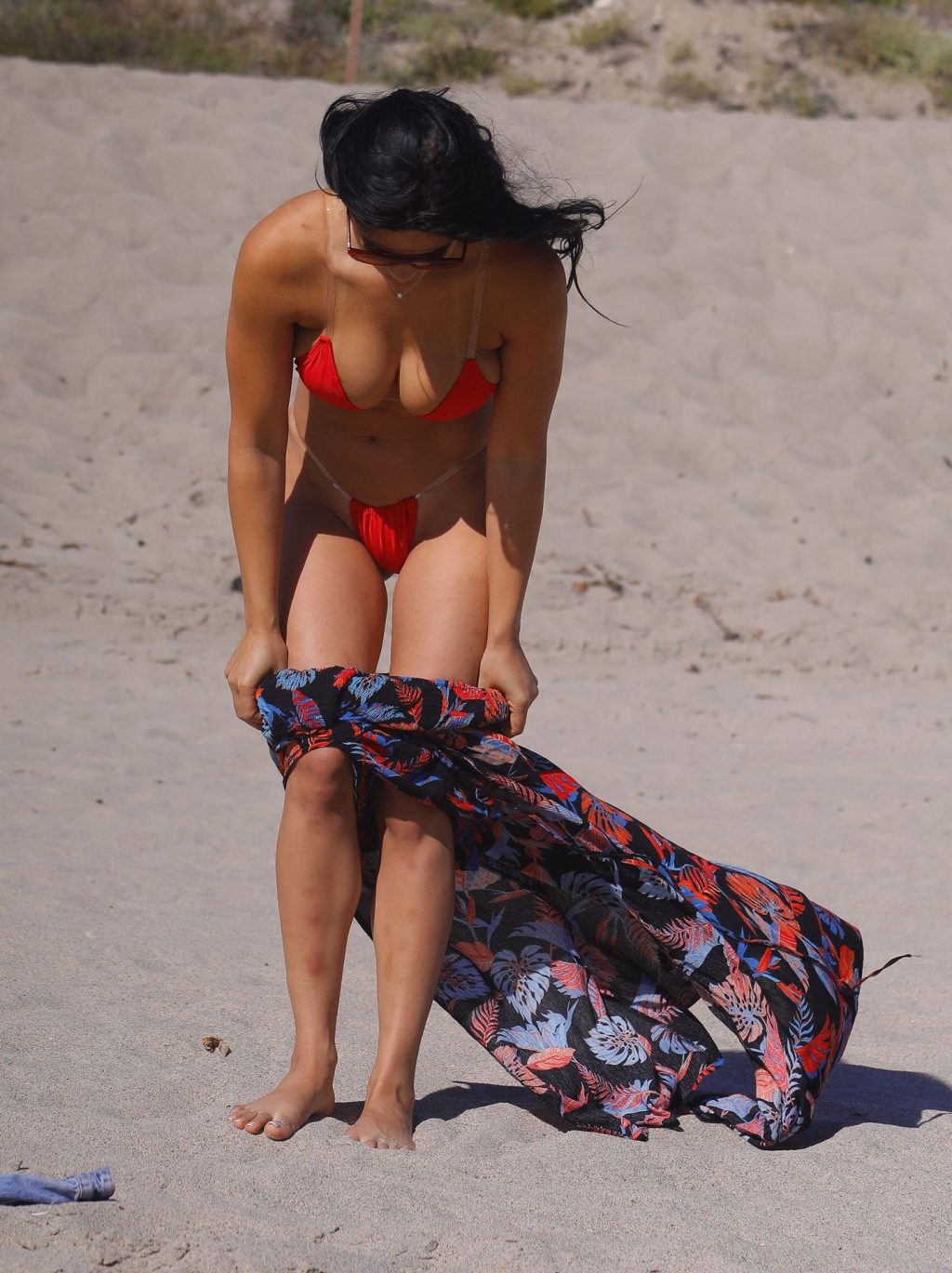 Suelyn Medeiros Stuns in a Bright Red Bikini in Malibu (22 Photos)