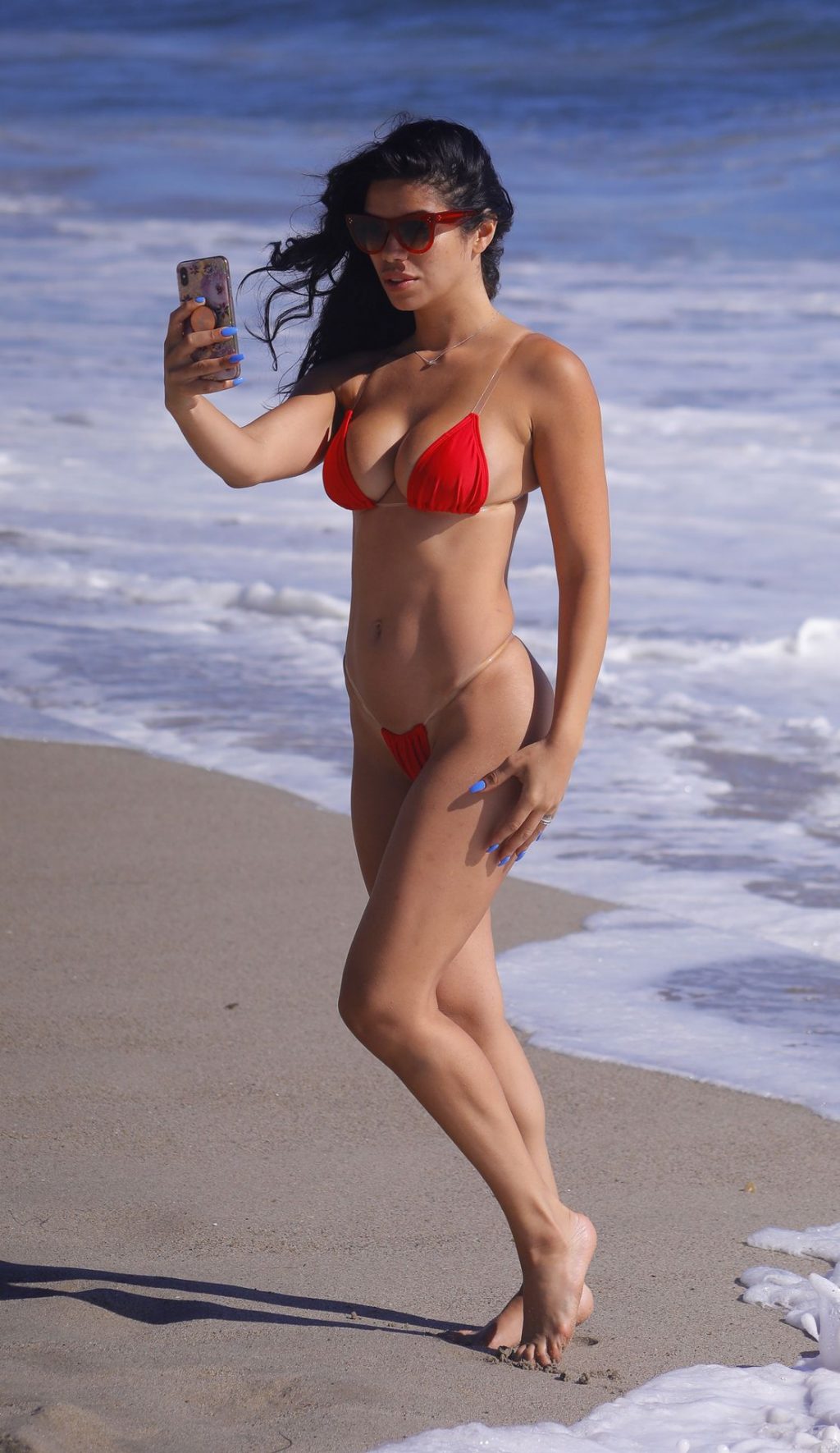 Suelyn Medeiros Stuns in a Bright Red Bikini in Malibu (22 Photos)